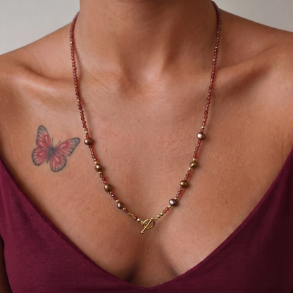 CHERRY - Autumn Almanac - garnet multi way necklace