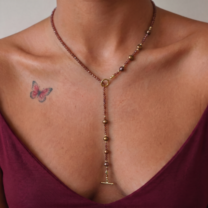SPICE - Autumn Almanac - garnet multi way necklace
