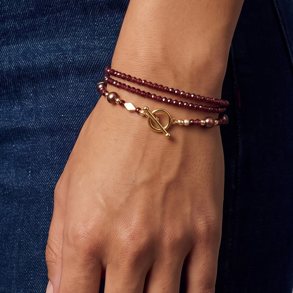 SPICE - Autumn Almanac - garnet multi way necklace