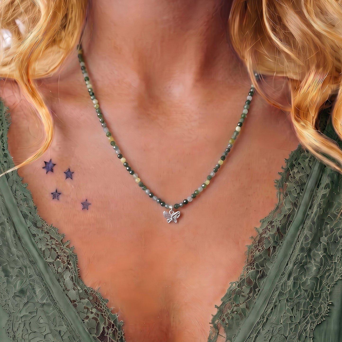 PARSLEY - Autumn Almanac - jadeite multi way necklace