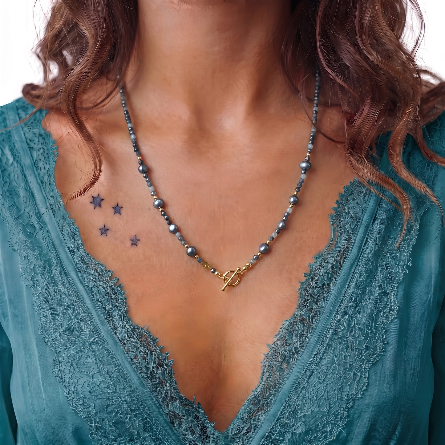 AEGEAN - Autumn Almanac - grandidierite multi way necklace