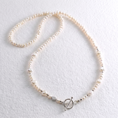 SILVER PRINCESS - freshwater pearl multi way necklace