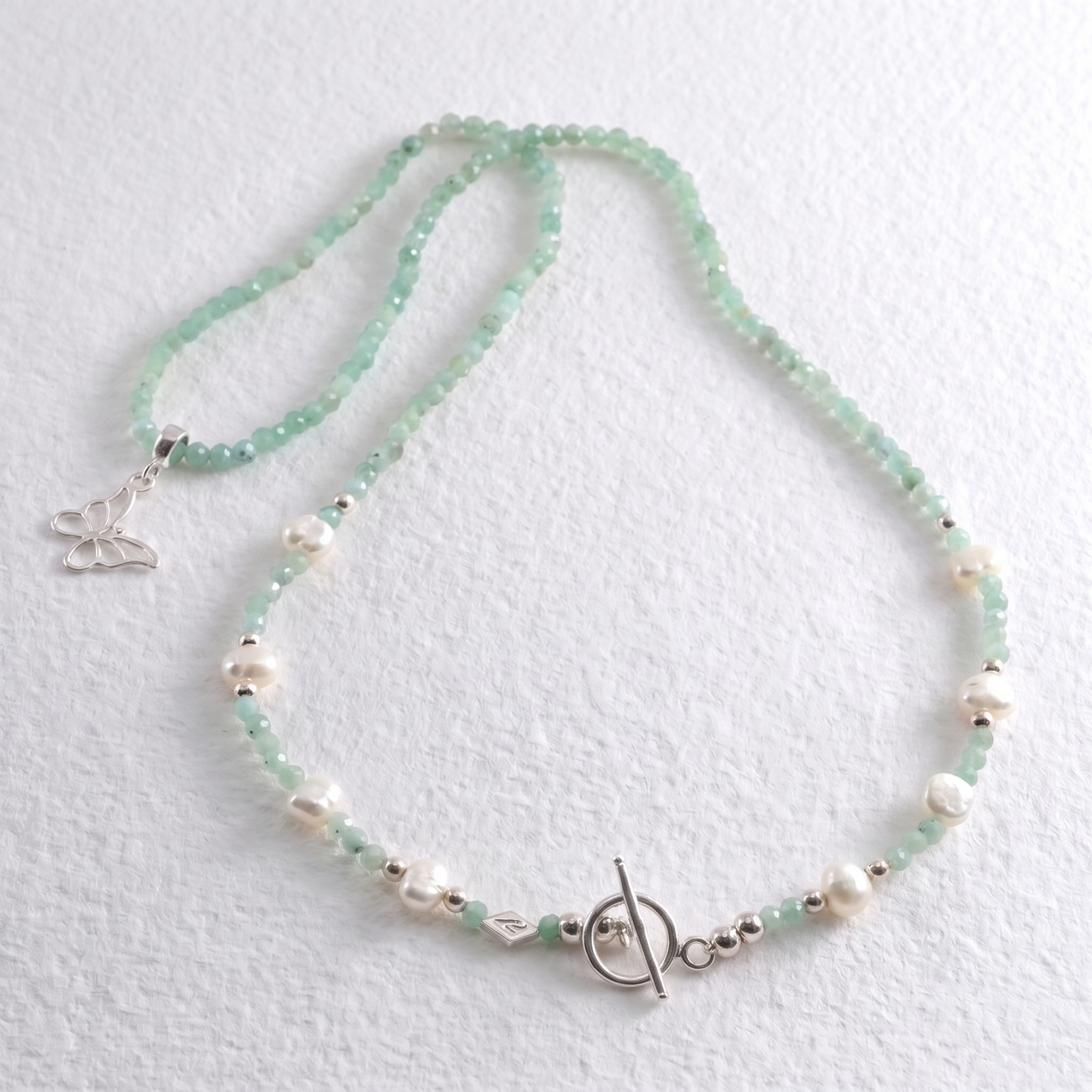 PETALOUDES - light green emerald multi way necklace