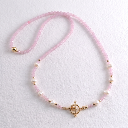 PERUVIAN - pink opal multi way necklace