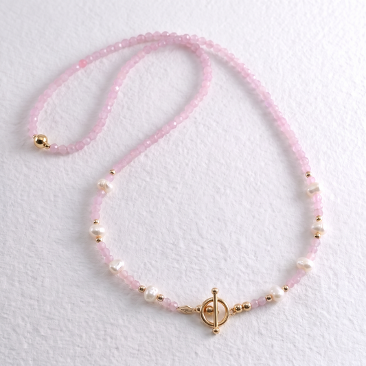 PERUVIAN - pink opal multi way necklace