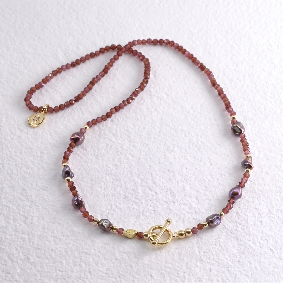 WINCHESTER - brown garnet multi way necklace
