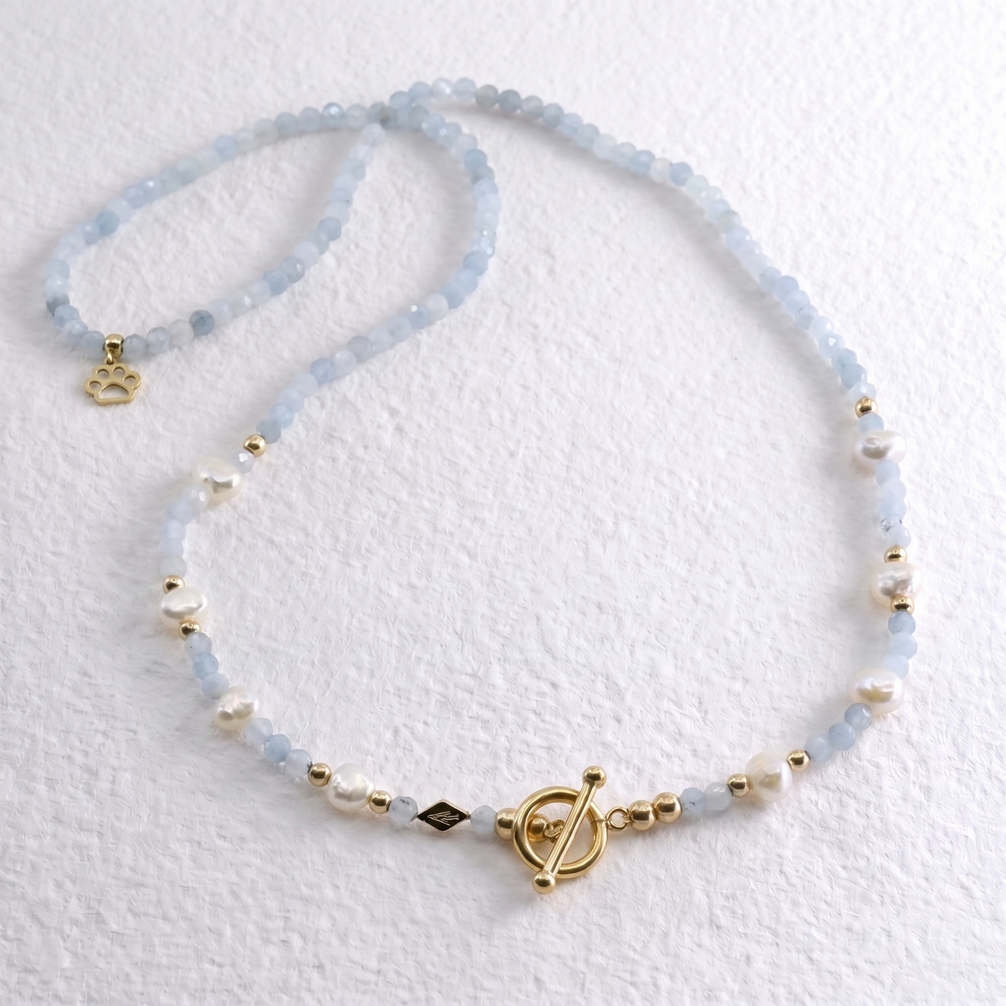 PETRA - aquamarine multi way necklace