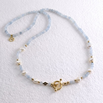 PETRA - aquamarine multi way necklace