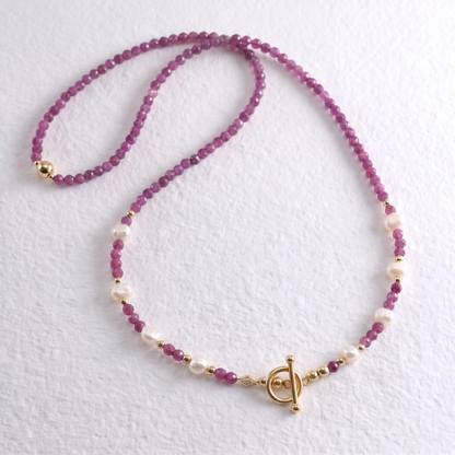 THAI - ruby multi way necklace