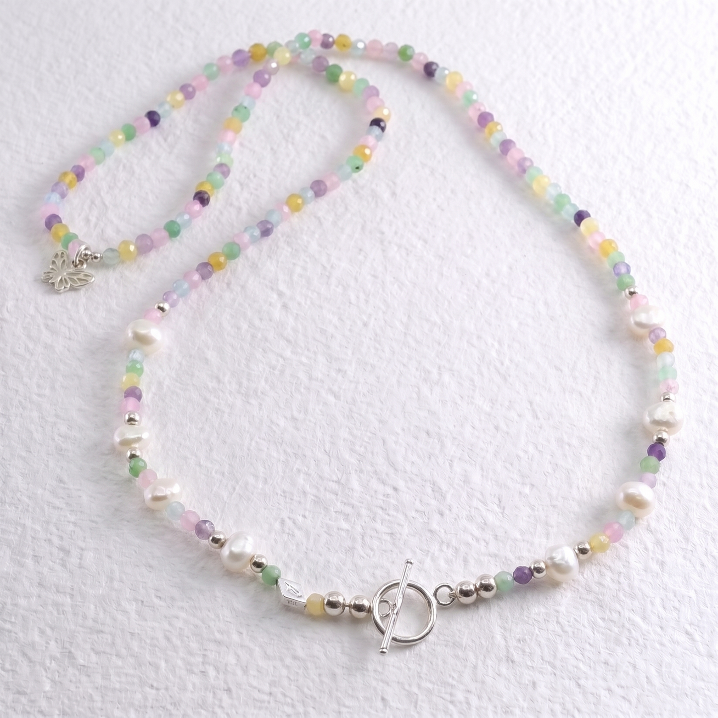 BUTTERFLY - mix stone multi way necklace