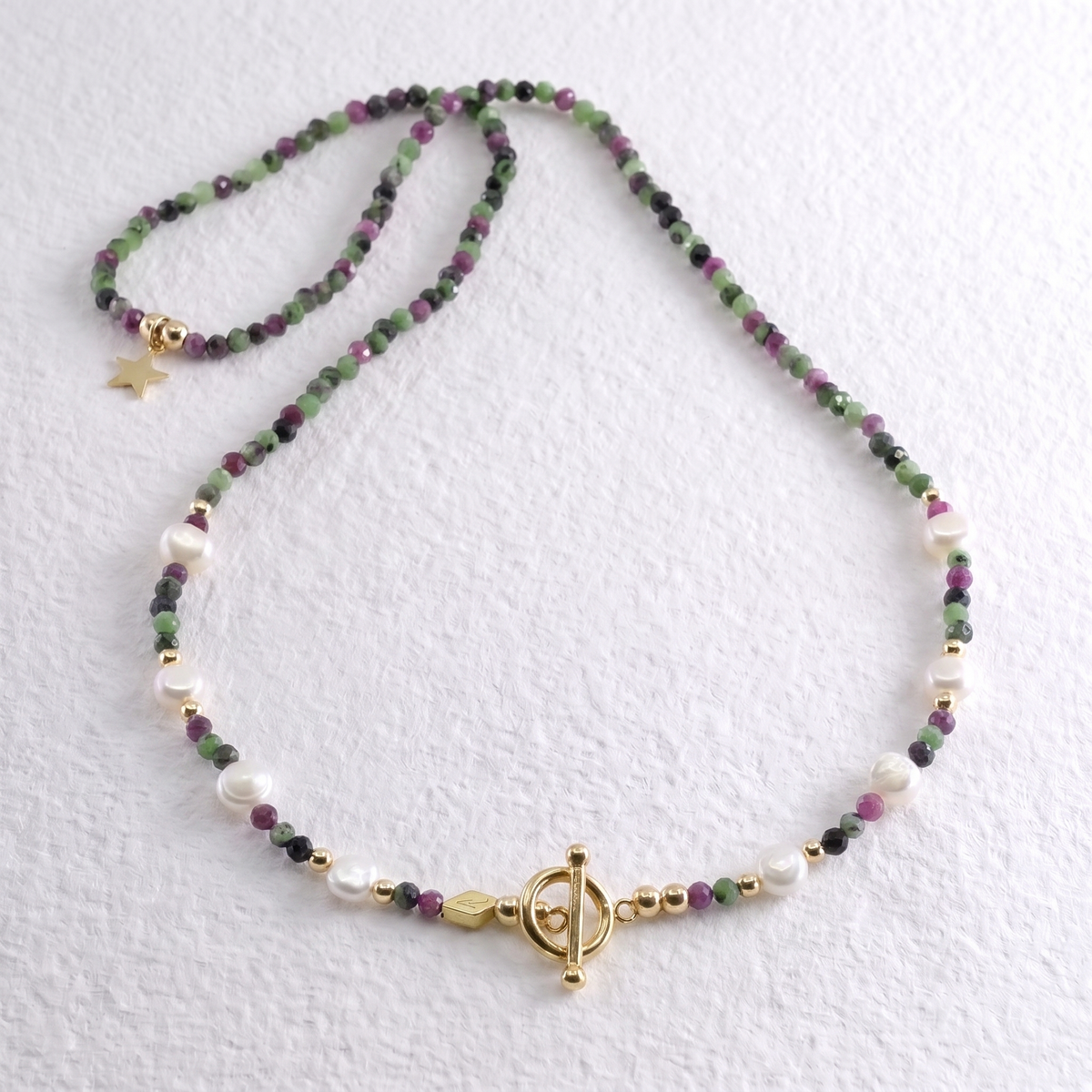 GARDEN - ruby zoisite multi way necklace