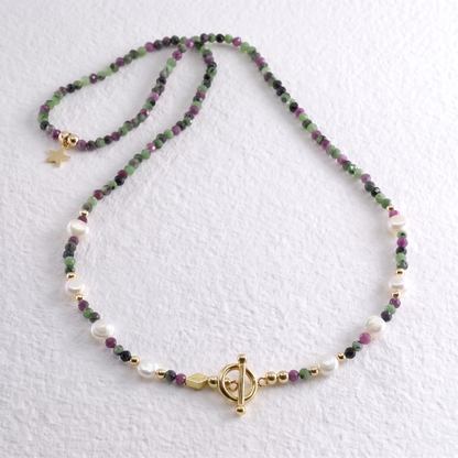 GARDEN - ruby zoisite multi way necklace