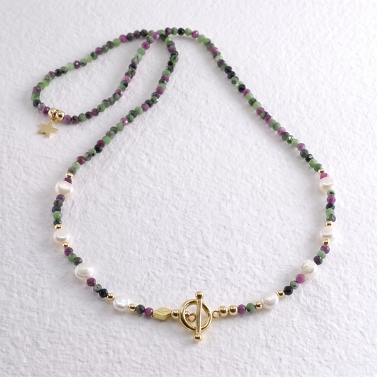 GARDEN - ruby zoisite multi way necklace