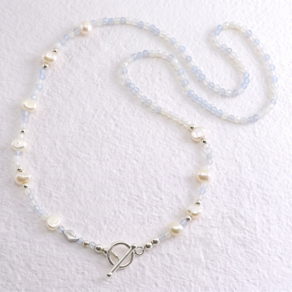 ICELANDIC - moonstone and crystal quartz multi way necklace