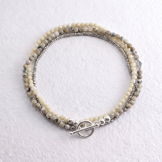 SAND multi way semi precious beaded necklace/bracelet