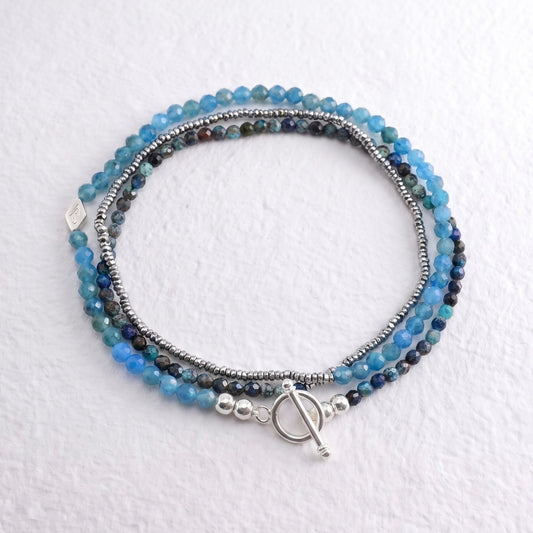 OCEAN multi way semi precious beaded necklace/bracelet