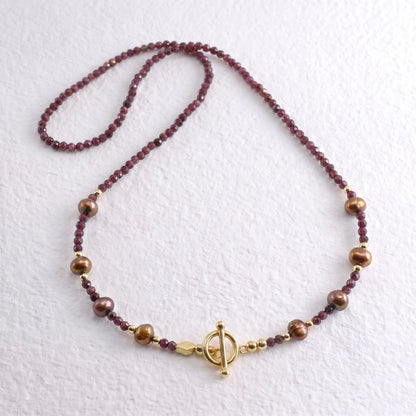 CHERRY - Autumn Almanac - garnet multi way necklace