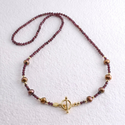 CHERRY - Autumn Almanac - garnet multi way necklace