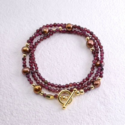 CHERRY - Autumn Almanac - garnet multi way necklace