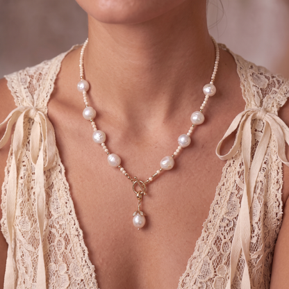 QUEEN - bamboo coral multi way necklace