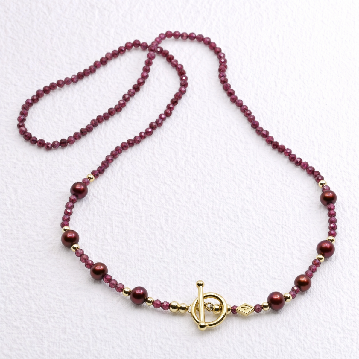 MARASCHINO - Autumn Almanac - garnet multi way necklace