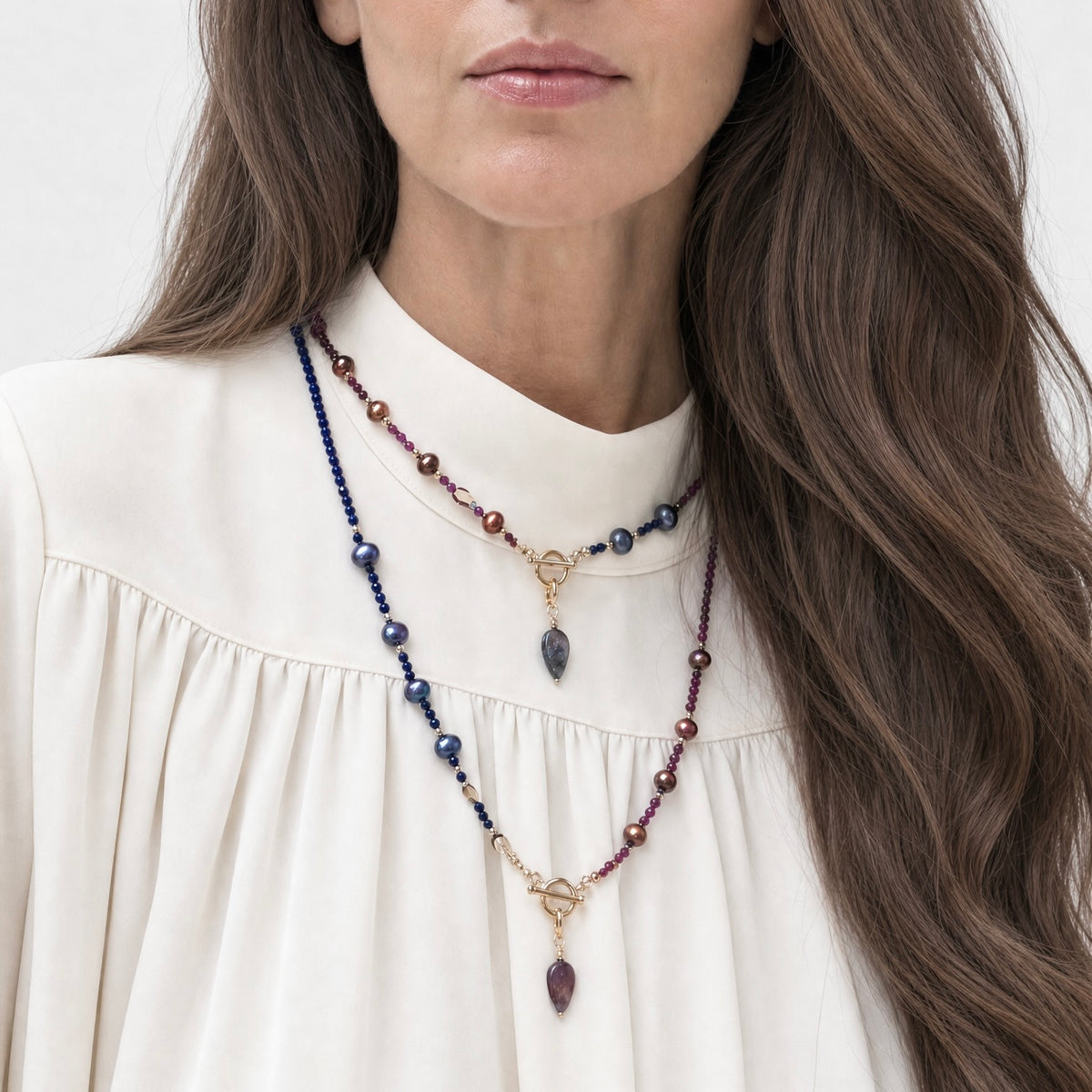 MARASCHINO - Autumn Almanac - garnet multi way necklace
