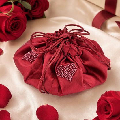 THE LOVER -flat lay jewellery pouch