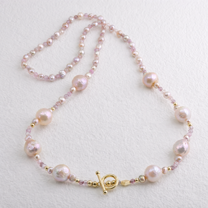 EMPRESS - pink spinel and large pearl Multi Way