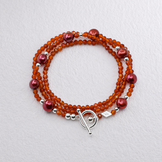 FLAME - Autumn Almanac - red pearls and carnelian Multi Way