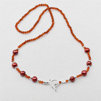 FLAME - Autumn Almanac - red pearls and carnelian Multi Way
