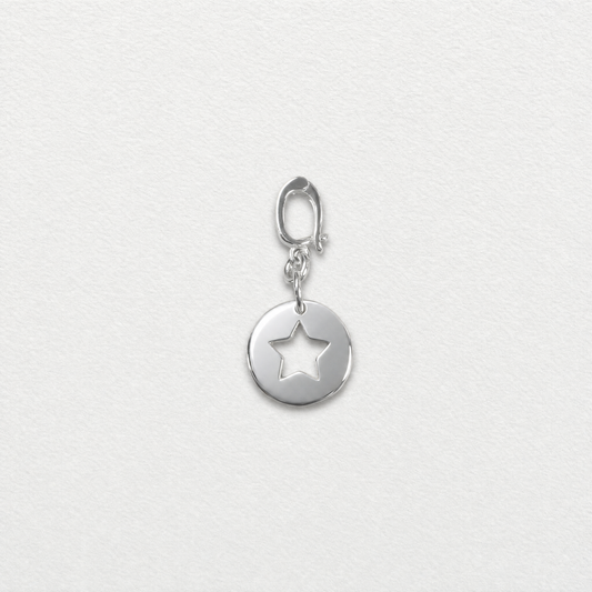 STARSTRUCK - star cut out sterling silver clip on pendant