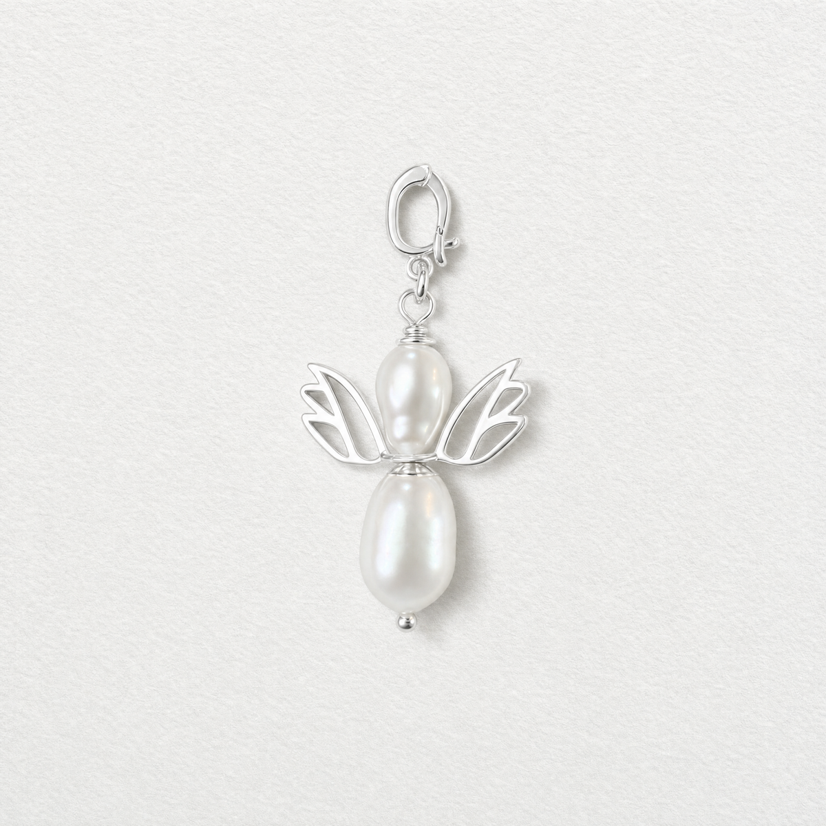ANGELINA - freshwater pearl and sterling silver clip on pendant