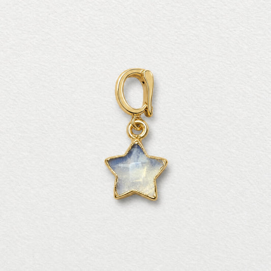 MOONSTONE STAR clip on pendant