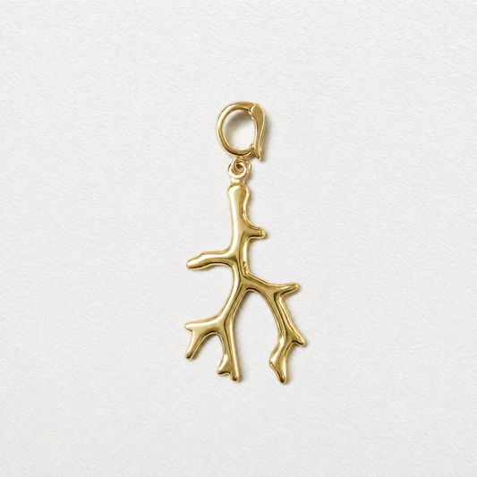 GOLD BRANCH clip on pendant