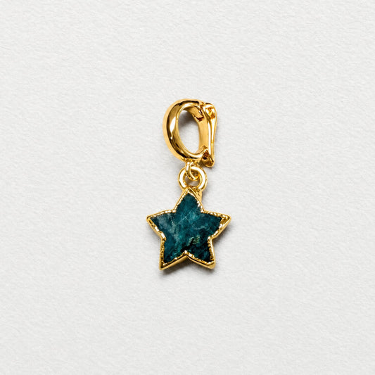 APATITE STAR clip on pendant